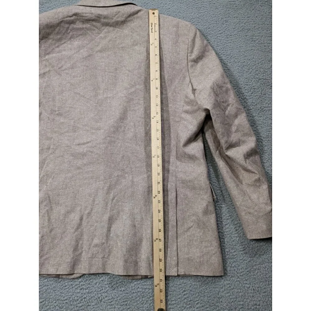 Stafford Sport Coat Mens 48 Regular Signature Linen Cotton Classic Fit Beige